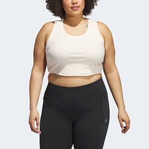 ADIDAS X 11 Honoré Tank‎ Top Plus Size 1X Nude Crop Ribbed HY5638 NWT $100